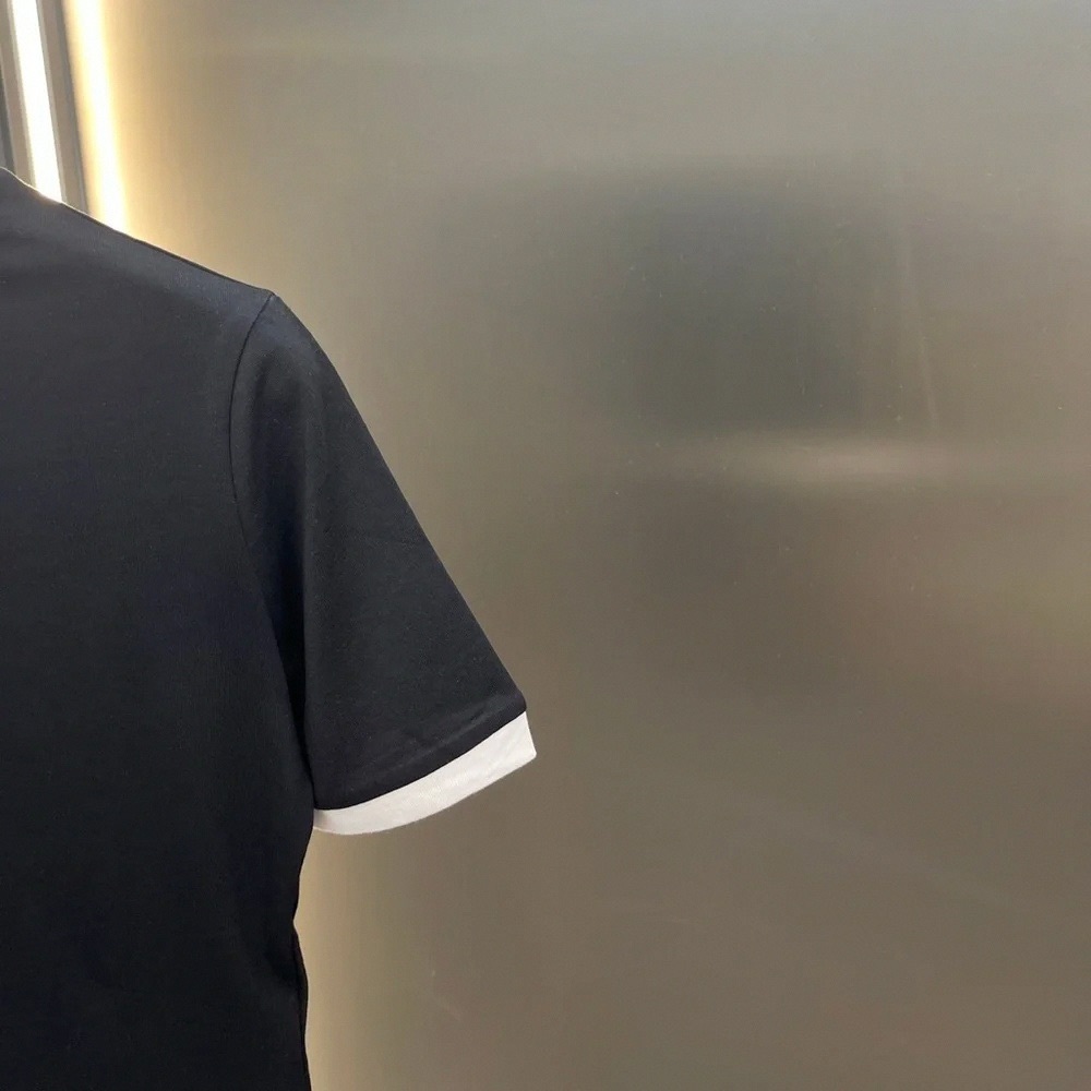 Miu Miu Form-Fitting Short-Sleeve Top in Black and White - Picture 4 of 8